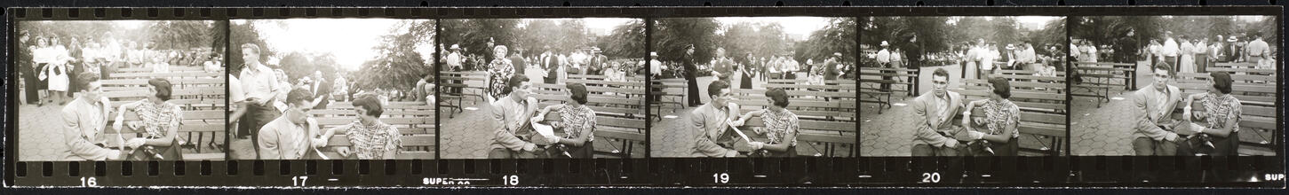 Walter Cartier, Prizefighter of Greenwich Village [Walter Cartier sitting on a bench with a woman.]