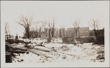 [Broadway looking south from 176th Street, the Hood Wright Estate.]
