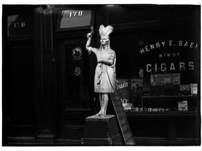 Cigar Store Indian series, Henry E. Baer[?] store