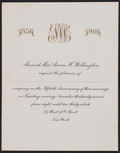 [Fiftieth wedding anniversary of Mr. and Mrs. Aaron H. Wellington.]