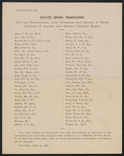 Church Music Association. For the Performance, with Orchestra and Chorus, of Three Concerts of Ancient and Modern Classical Music.
