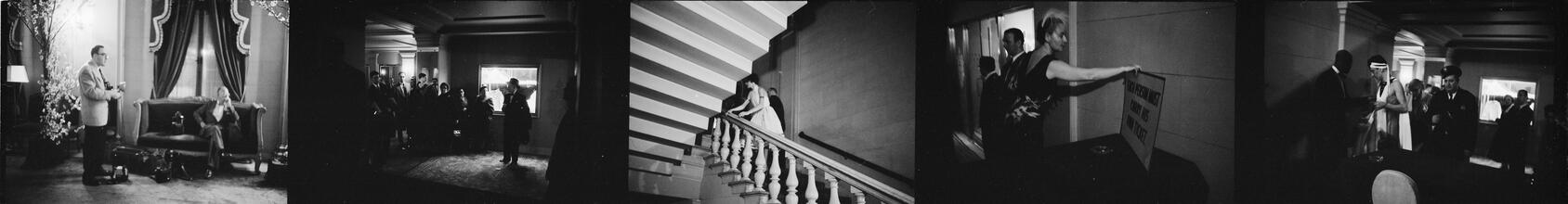 Art Students League Ball [Guests arriving at the party and walking up a stairway.]