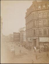 [Looking north on Centre Street from Tyron Row.]