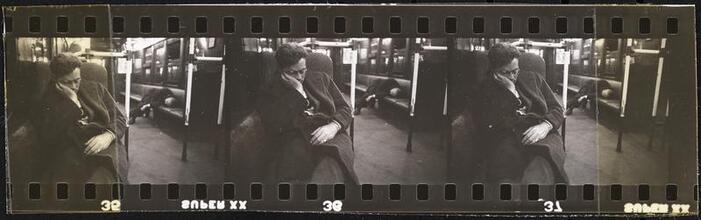 Life and Love on the New York City Subway [Men sleeping in subway car.]