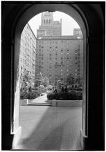 277 Park Avenue [Building]. View through entrance arch from step ladder.