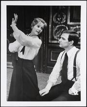 [Debbie Reynolds as Irene O'Dare and Monte Markham as Donald Marshall in "Irene".]