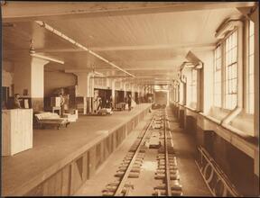 Long Island City. Metropolitan Life Insurance Company, Printing Division Building. Interior, loading platform