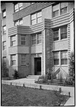 Amalgamated Housing Inc. Court entrance detail.
