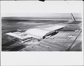 [Architectural model of American Airlines Terminal at La Guardia Airport.]