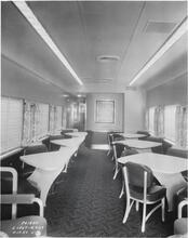 [Lounge on train.]