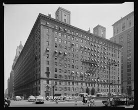 277 Park Avenue and 48th Street. Apartment building, general exterior of Park Avenue front and 48th Street side.