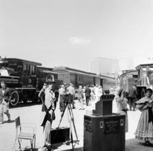 [Railroad exhibit, Transportation Zone, New York World's Fair.]