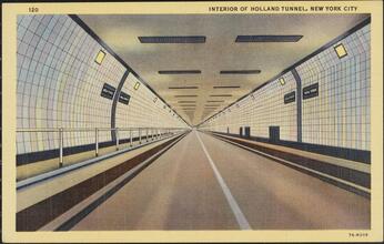 Interior of Holland Tunnel, New York City