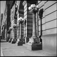 [Ornamental lampposts, Surrogate's Court, 31 Chambers Street.]