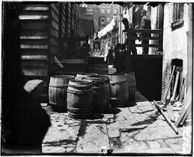 Bandit's Roost with St. Rocco's altar in the rear, at the bottom of the alley.