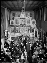 [Greek Orthodox church service.]