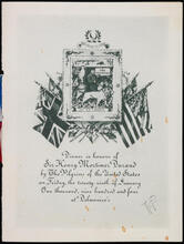 Dinner in honour of Sir Henry Mortimer Durand by the Pilgrims of the United States