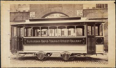 Electric Cars [Suburban Rapid Transit Street Railway streetcar.]