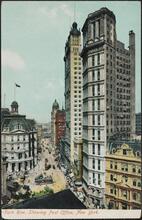 Park Row, Showing Post Office, New York.