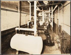 [Interior, boiler room.]