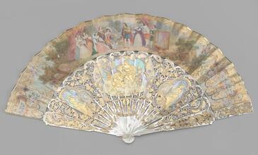 Folding leaf-applied fan