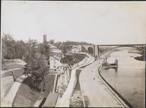 [A. High Bridge ; B. Harlem River.]