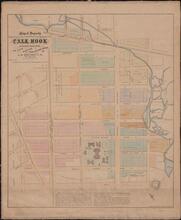 Map of Property Lying on each side of Broadway formerly known as the Calk Hook.