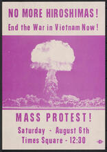 No More Hiroshimas! End the War in Vietnam Now!