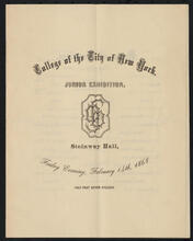 College of the City of New York. Junior Exhibition.