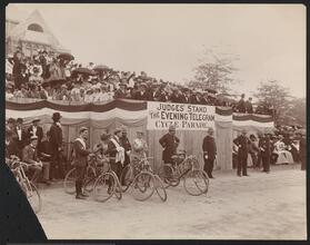 The Evening Telegram Bicycle Parade - Riverside Drive, 1896.
