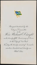 Banquet tendered by the Citizens Committee to the Hon. Richard E. Enright on his twenty-fifth Anniversary of Service to the City of New York
