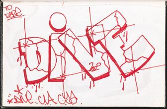 DIVE 2 [Page in Daze's black book.]