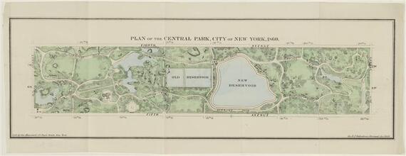 Plan of the Central Park, City of New York, 1860.