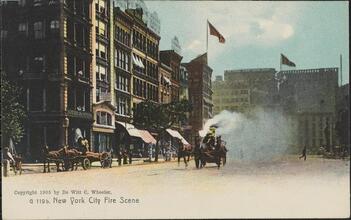 New York City Fire Scene.