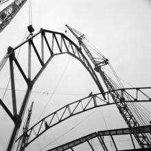 [New York World's Fair site, view of construction.]