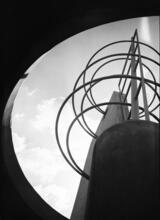 [Detail of Production and Distribution building, New York World's Fair.]