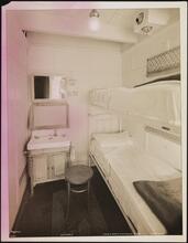 Italia-America Shipping Corp., S.S. "Roma", Pier 97 North River, Interior, 2 Berths Stateroom 120, Third Class.