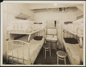 Italia-America Shipping Corp., S.S. "Roma", Pier 97 North River, Interior, 4 Berth Stateroom 126, Third Class.