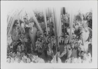 [Crew on deck of ship.]