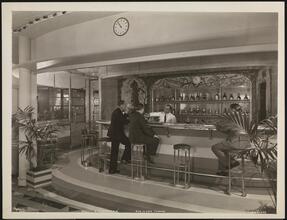 French Line, S.S. "Champlain", Bar in Cafe Terrace.