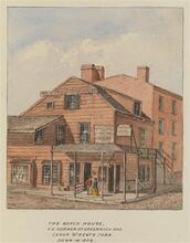 The Beach House, S.E. Corner of Greenwich and Cedar Streets Torn Down in 1878