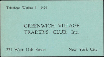 Greenwich Village Tader's Club, Inc.