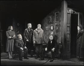 ["The Moon is Down" theater still.]